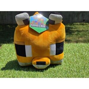 Minecraft Fox 12.5” Orange Plush Backpack New With Tags Small Zippered Pouch